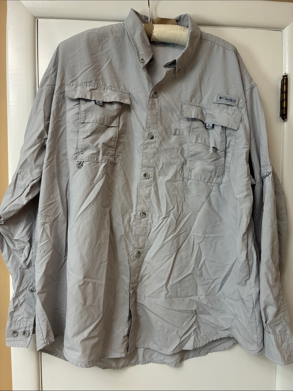 Columbia Light Gray Men's PFG Lightweight Venting Shirt